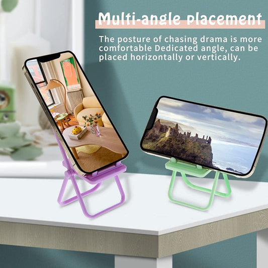 Pack Of 2 Mini Chair Phone Holder Decorative Novelty Angle